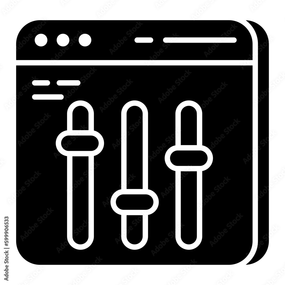 An editable design icon of online equalizer An editable design icon of online equalizer
