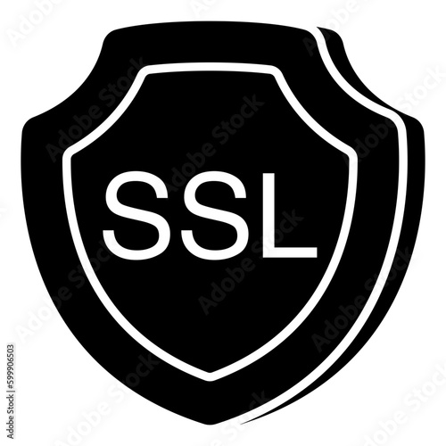 An editable design icon of ssl security