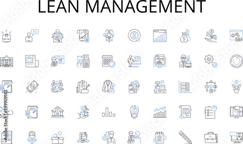 Lean Management line icons collection. Laptop, Notebook, Ultrabook, Chromebook, Tablet, Convertible, Hybrid vector and linear illustration. Netbook,MacBook,Surface outline signs set