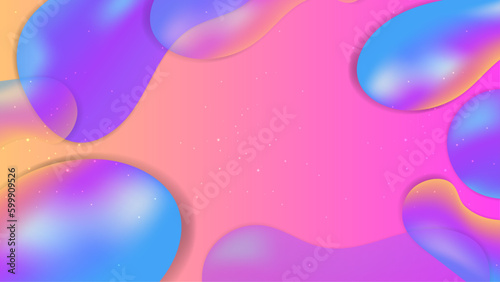 Vector abstract colorful colourful gradient background with fluid shapes