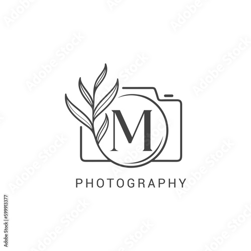 Modern Aesthetic Vector Photography Logo M
