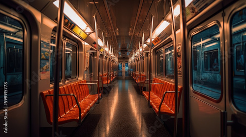Empty car in the subway