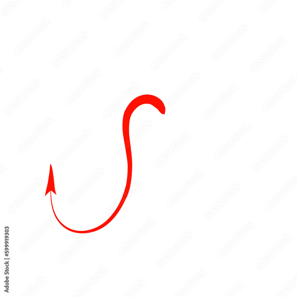Red Devil Tail Vector Red Devil Tail Vector