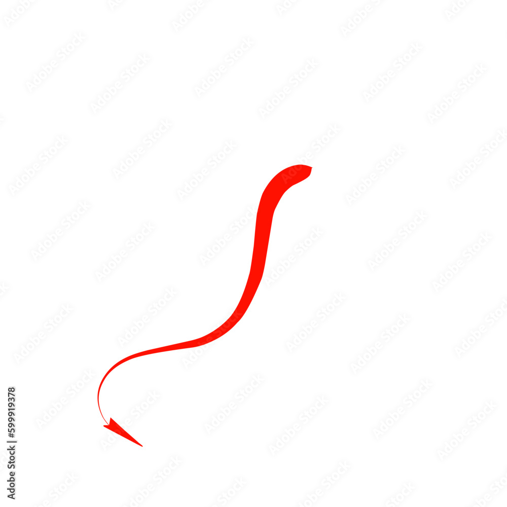 Red Devil Tail Vector Red Devil Tail Vector