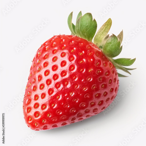 Strawberry isolated on transparent background cutout  generative AI