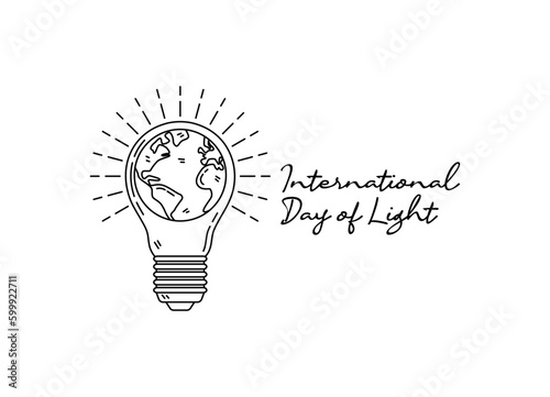 line art of international day of light good for international day of light celebrate. line art. illustration.