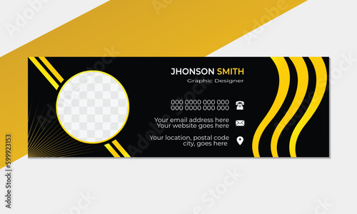 modern simple corporate business email signature template design.