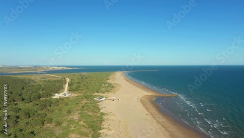 Beautiful beach in Monte-Gordo, Portugal photo