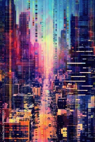 glitch aberration  city