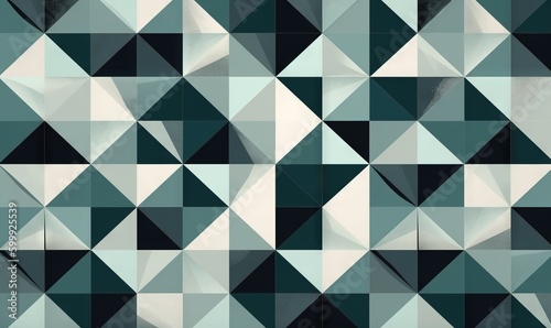  a very large and very colorful pattern of small squares and triangles. generative ai