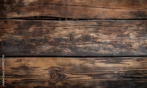  a close up of a wooden wall with a clock on it. generative ai