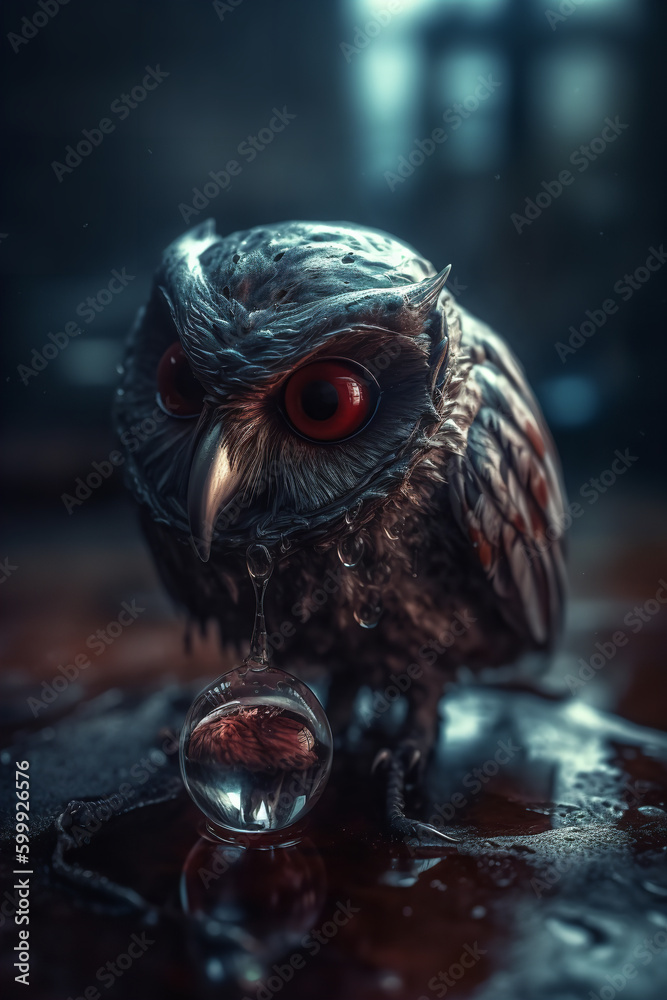 owl from a witch Generative AI