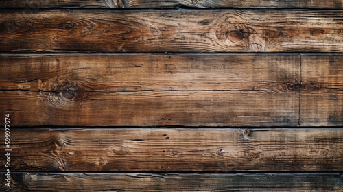 wooden table texture. brown planks as background top view. Generative Ai