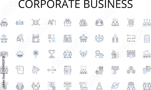 Corporate business line icons collection. Diversity, Traditions, Customs, Heritage, Beliefs, Rituals, Cuisine vector and linear illustration. Folklore,Art,Languages outline signs set photo