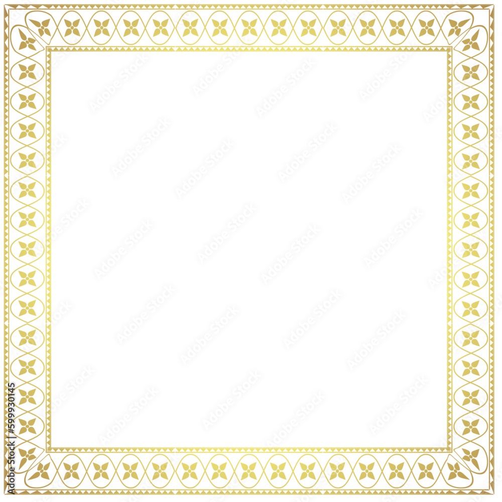 square Frame Gold frame vector Flower wreath floral picture frame romantic background design classic decoration illustration wedding art anniversary valentine birthday newborn new year easter 