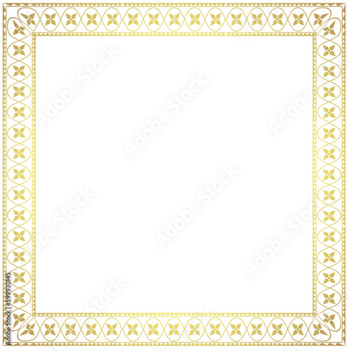 square Frame Gold frame vector Flower wreath floral picture frame romantic background design classic decoration illustration wedding art anniversary valentine birthday newborn new year easter 