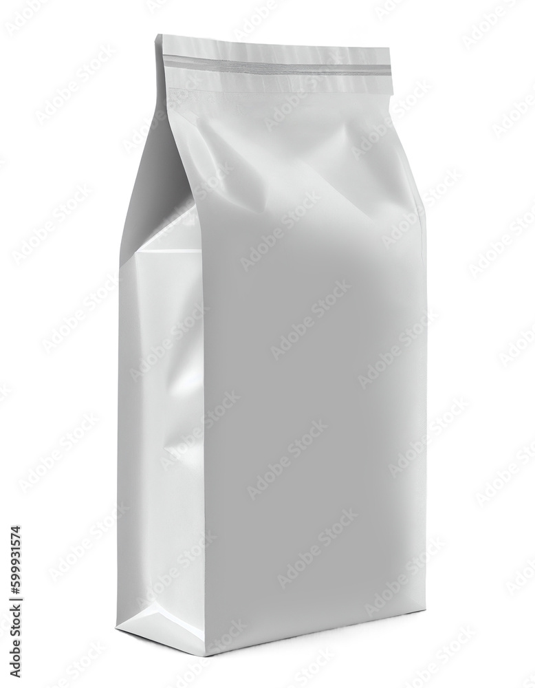 White blank packaging on transparent background, created with generative AI White blank packaging on transparent background, created with generative AI