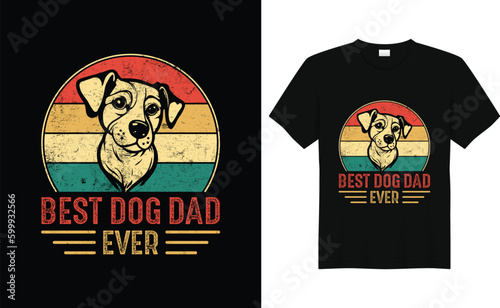 Best dog dad ever, T-shirt Design template for Fathers's day.