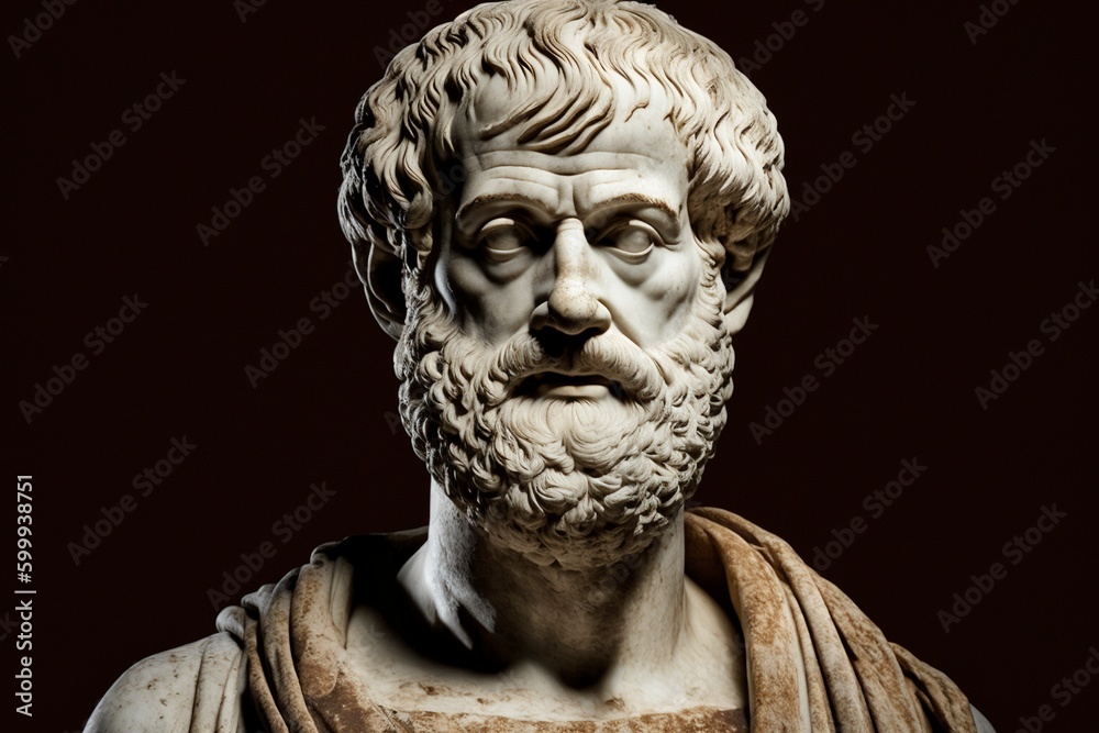 Bust of Aristotle philosopher of Ancient Greece