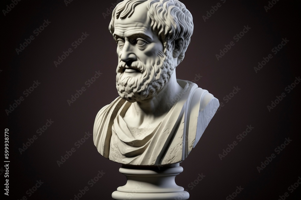 Obraz premium Bust of Aristotle philosopher of Ancient Greece