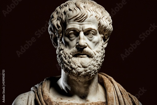 Bust of Aristotle philosopher of Ancient Greece