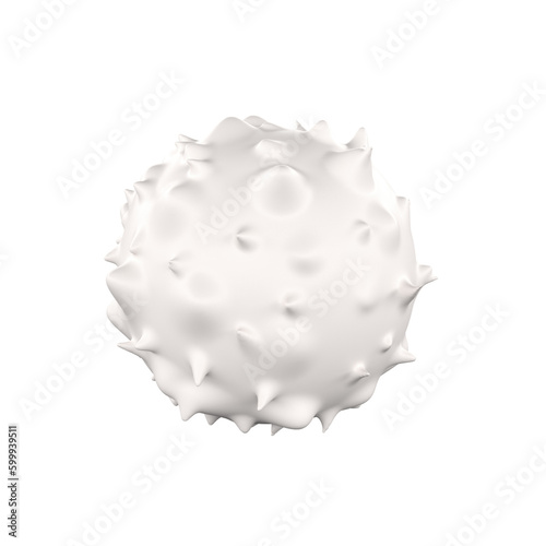 White blood cell 3d realistic icon analysis. Leukocytes medical illustration isolated transparent png background
