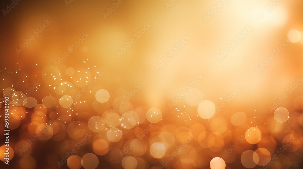 Soft bokeh light on gold gradient background with generative ai Stock ...
