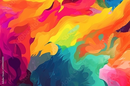 colorful low detailed background, watercolor background. Generative AI