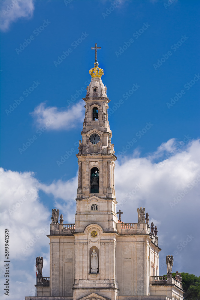 Bell tower of the Basilica of Our Lady of the Rosary in Fatima (Portugal)