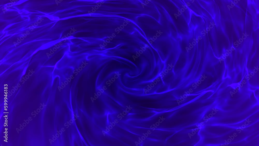 Twirl background animation. Blue sea ocean swirl motion graphics. Blue veil elegantly moving on the screen. Digital sea animation. Holographic background animation. 4k, perfect seamless loop. 