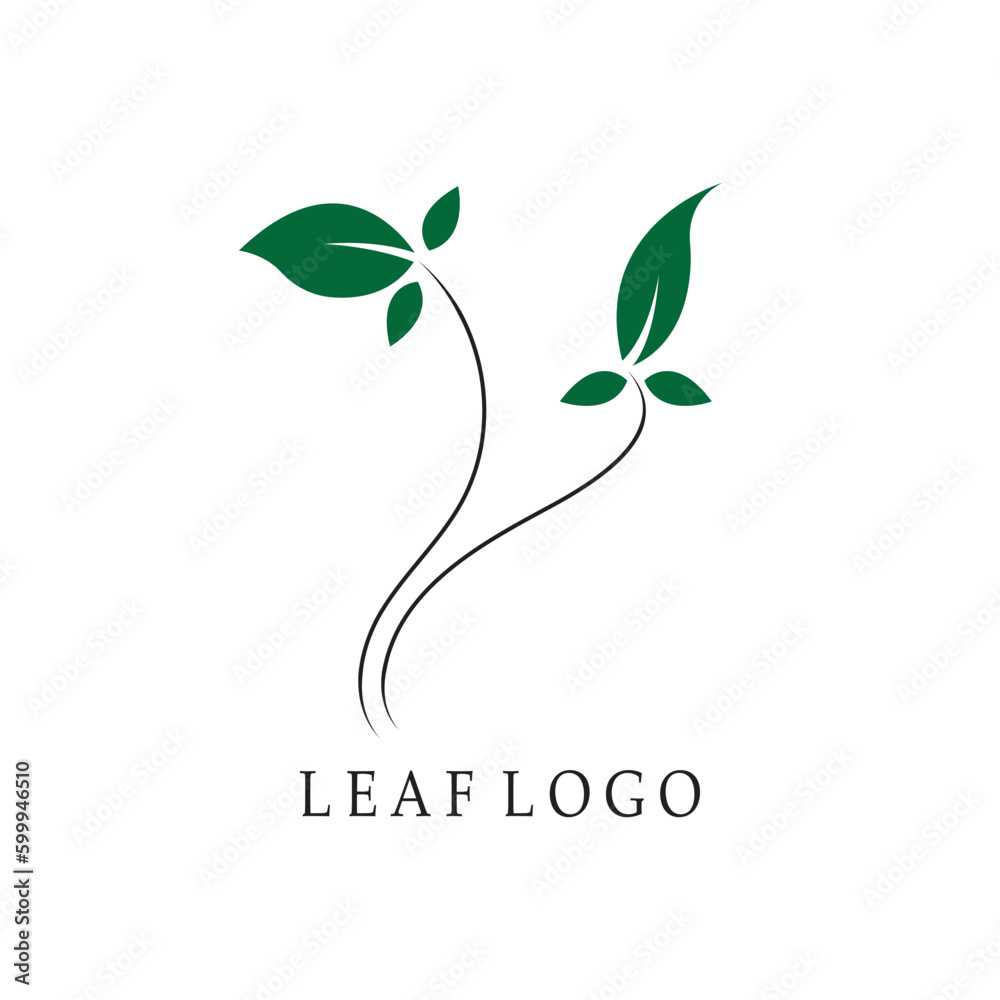 Leaves icon vector set isolated on white background.