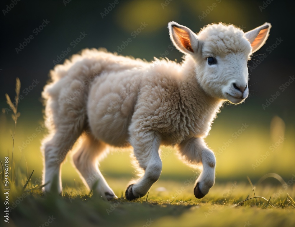 Ai generated A baby animal, like a lamb or a fawn Ai generated A baby animal, like a lamb or a fawn