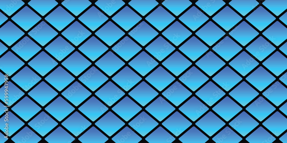 Fototapeta premium Green abstract background and blue square