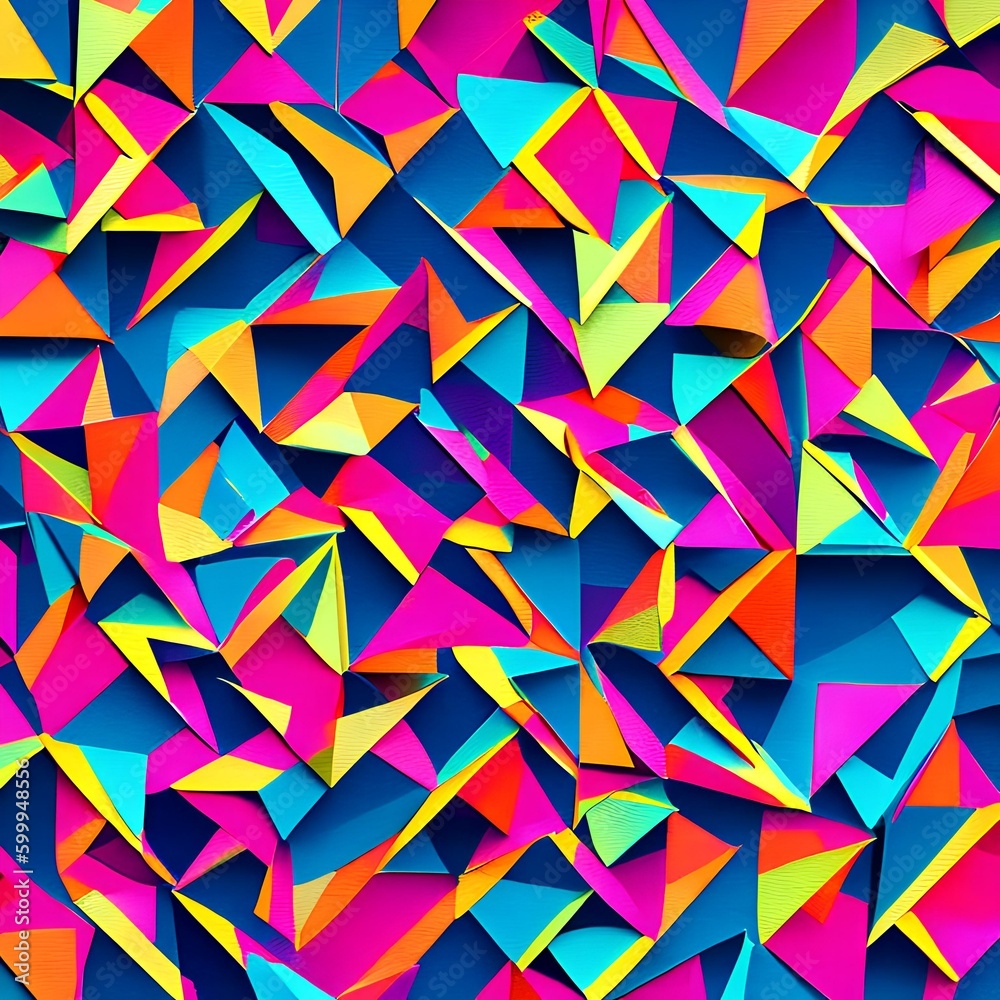 An abstract pattern of interlocking triangles in shades of pink and blue4, Generative AI An abstract pattern of interlocking triangles in shades of pink and blue4, Generative AI