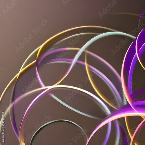 An abstract design with interlocking circles in shades of pink and purple4, Generative AI