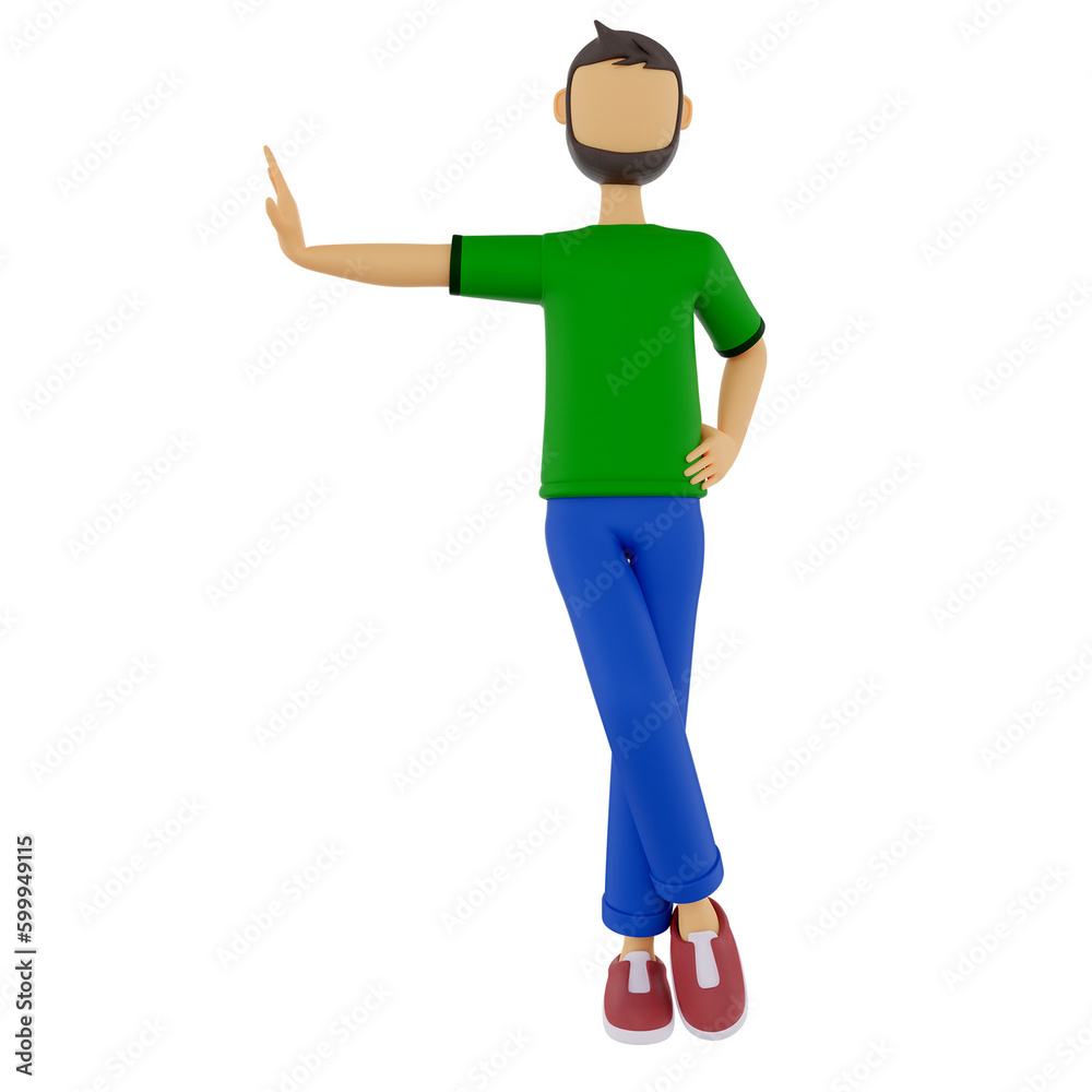 3d male character acting cool 3d male character acting cool