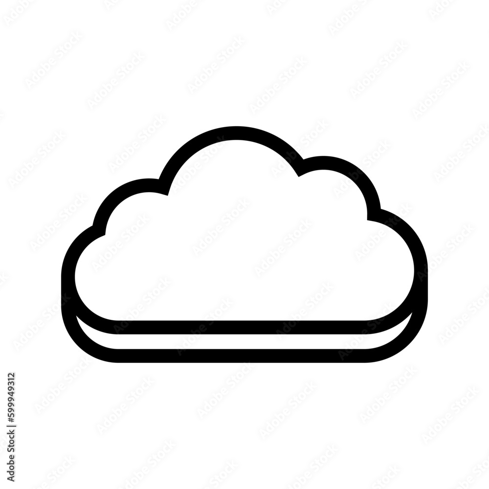 Cloud icon. sign for mobile concept and web design. vector illustration