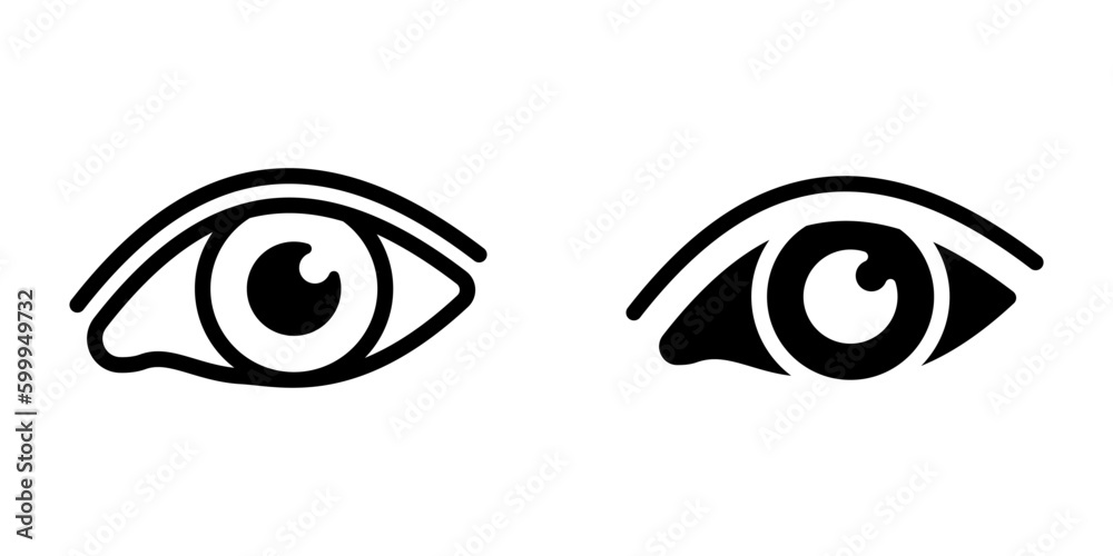 Eye icon. sign for mobile concept and web design. vector illustration
