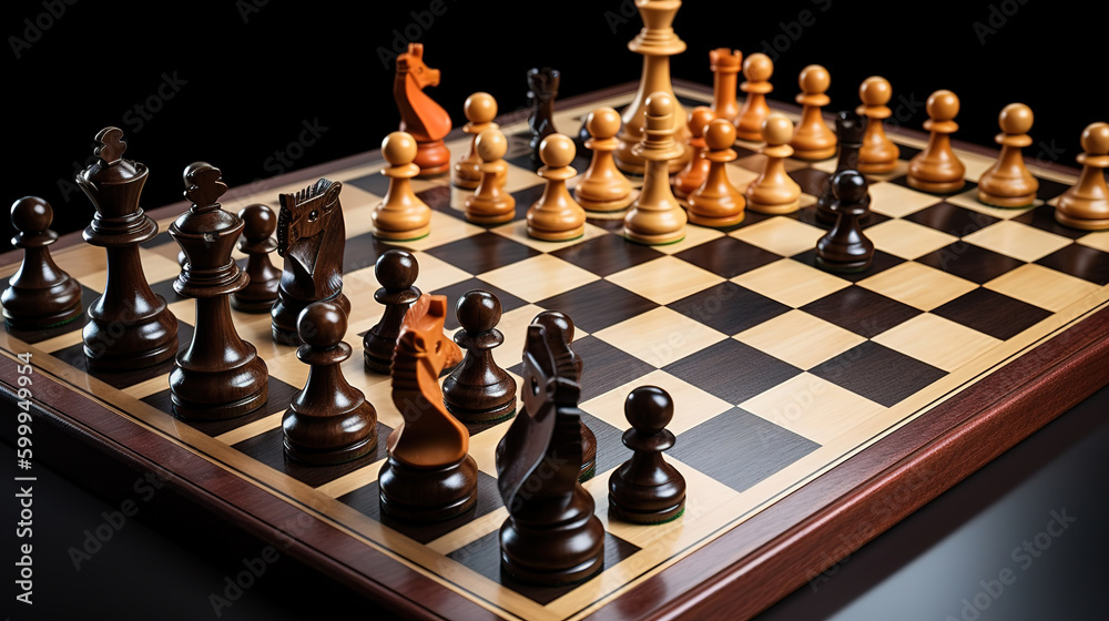 Strategy competition pieces chessboard checkmate. Generative Ai Strategy competition pieces chessboard checkmate. Generative Ai