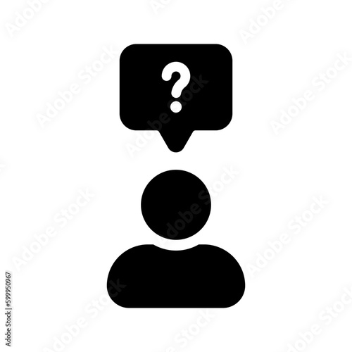 Ask icon. sign for mobile concept and web design. vector illustration