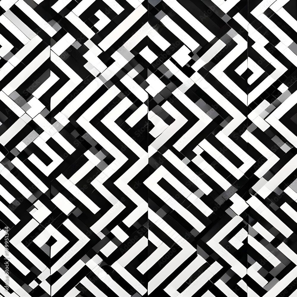 A geometric design with diamonds and rectangles arranged in a houndstooth pattern, in shades of black and white4, Generative AI A geometric design with diamonds and rectangles arranged in a houndstooth pattern, in shades of black and white4, Generative AI
