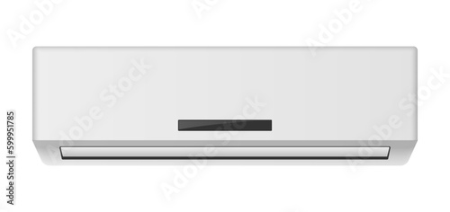 Air conditioner isolated on white background. Vector illustration.