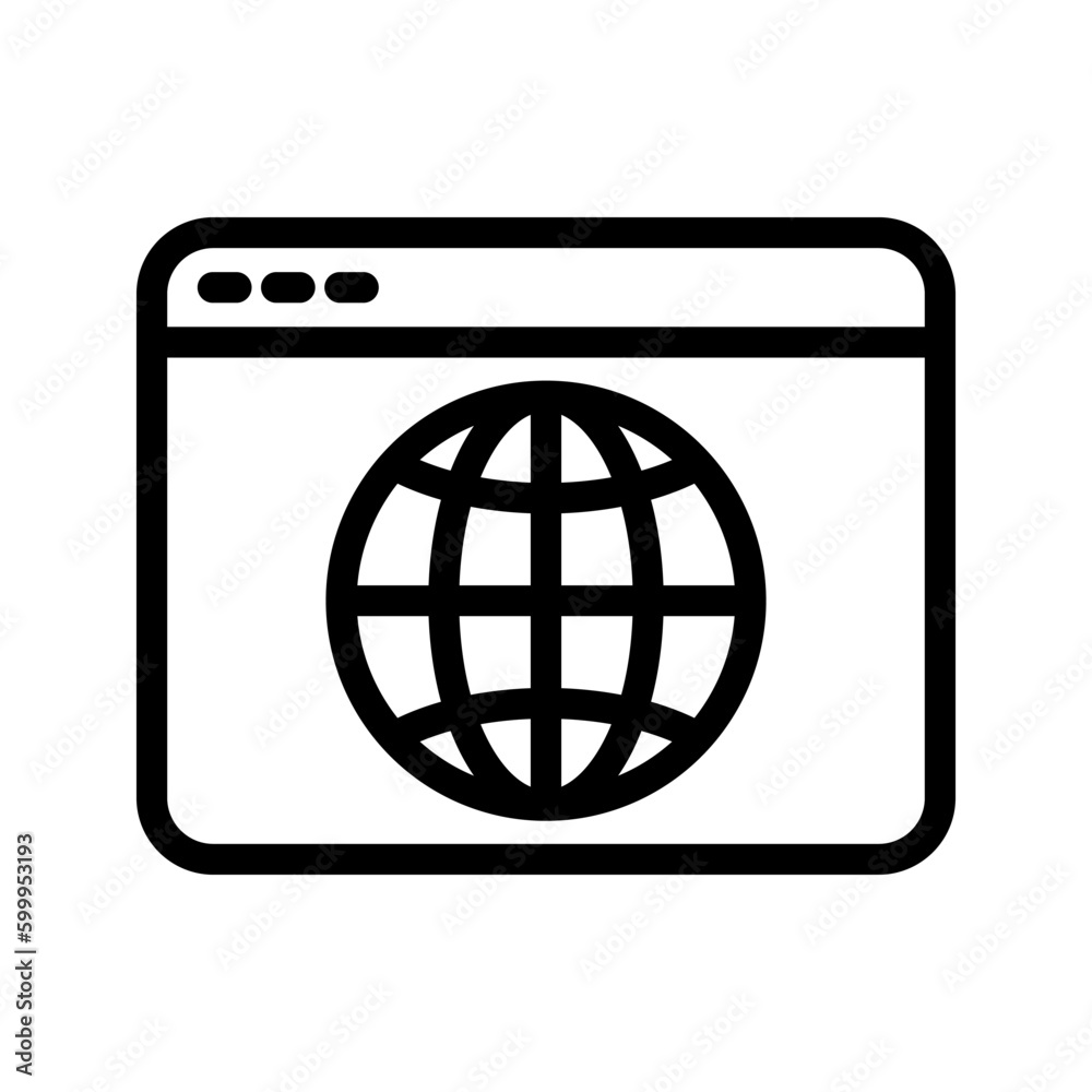 Browser icon. sign for mobile concept and web design. vector illustration Browser icon. sign for mobile concept and web design. vector illustration