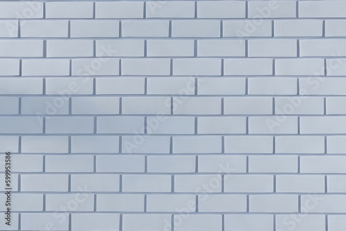 Light blue brick wall texture background with shadow. Generative AI