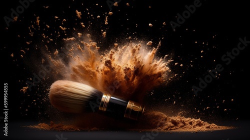 Commercial photography powerful explosion of golden.