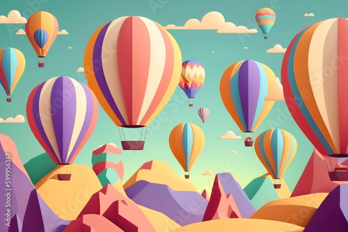 Air balloons colorful illustration