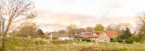 View of Schiermonnikoog village on the Wadden island Schiermonnikoog in friesland, the Netherlands photo