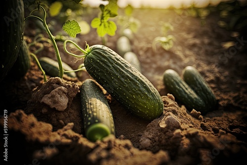 Cucumbers in the Dirt Picke...