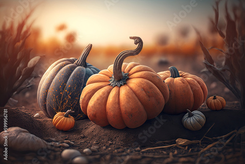 Pumpkins in the Dirt Picked...