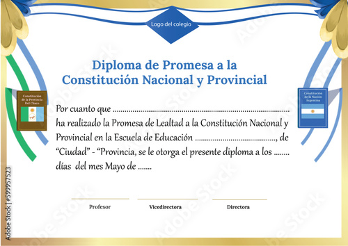 Diploma de promesa a la constitución